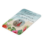 Paradise Blooms Hochzeit Speichern Sie das Datum M Magnet (Linke Seite)