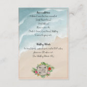 Paradise Blooms Hochzeitkarte Begleitkarte (Rückseite)