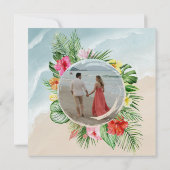 Paradise Blooms Hochzeitssache speichern das Datum (Rückseite)