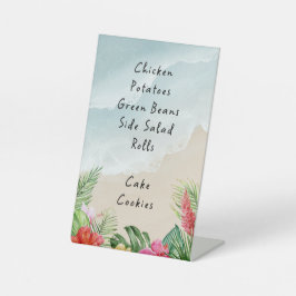 Paradise Blooms Hochzeitssache speichern das Datum Sockelschild