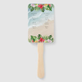 Paradise Blooms Wedding Program Fan Fächer (Rückseite)