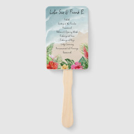 Paradise Blooms Wedding Program Fan Fächer