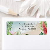 Paradise Blooms Wedding Return Address Label (Insitu)