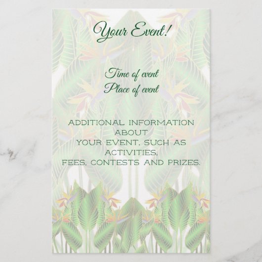 Paradise-Blume Flyer (Vorne)