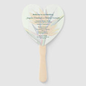 Paradise-Blume Hochzeitsfanprogramme Fächer (Vorderseite)