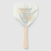 Paradise-Blume Hochzeitsfanprogramme Fächer (Rückseite)