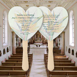 Paradise-Blume Hochzeitsfanprogramme Fächer