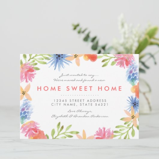 Paradise Blume Neue Zuhause Ankündigung (Stehend Vorderseite)