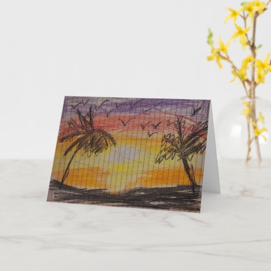 Paradise Card Karte (Gelbe Blume)