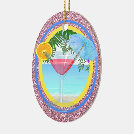 Paradise Cocktail Keramik Ornament (Links)