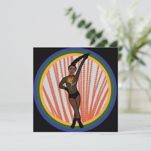 Paradise Dancer Ein Weihnachtsgruß Feiertagskarte (Stehend Vorderseite)
