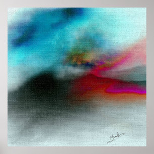"Paradise Dream Palace" Wasserfarbenwelt Landschaf Poster