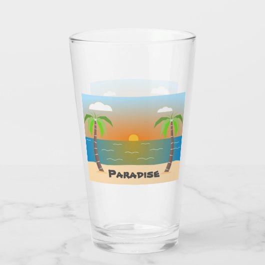 Paradise Drinking Glass Glas (Rückseite)