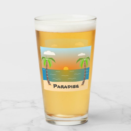 Paradise Drinking Glass Glas (Vorne (Gefüllt))