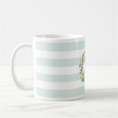 Paradise Floral und Streifen Monogramm Kaffeetasse (Links)