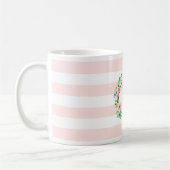 Paradise Floral und Streifen Monogramm Kaffeetasse (Links)