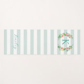 Paradise Floral und Streifen Monogramm Yogamatte (Vorderseite (Horizontal))