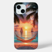 Paradise Found: Sunset Sails and Swaying Palms Case-Mate iPhone Hülle (Rückseite)