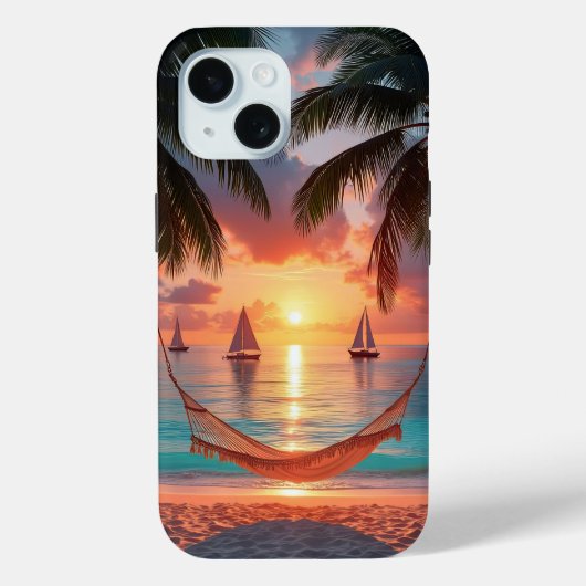 Paradise Found: Sunset Sails and Swaying Palms Case-Mate iPhone Hülle (Rückseite)