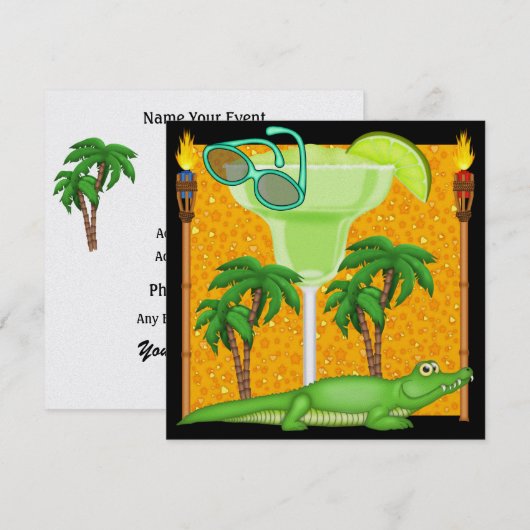 Paradise Gator - SRF Einladung (Vorne/Hinten)