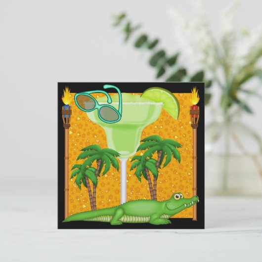 Paradise Gator - SRF Einladung (Stehend Vorderseite)