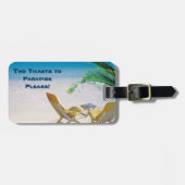 Paradise Gepäckmarke Gepäckanhänger (Vorderseite horizontal)