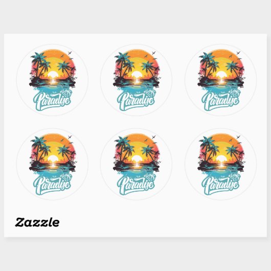 Paradise Hawaii Sticker (Blatt)
