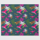 Paradise Hummingbird Gemustert Geschenkpapier (Flach)