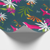 Paradise Hummingbird Gemustert Geschenkpapier (Ecke)