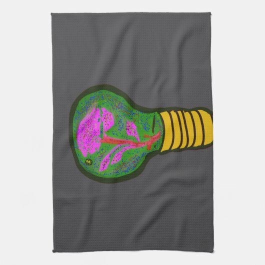 Paradise in a Light Bulb Kitchen Towel Geschirrtuch (Vertikal)