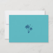 Paradise Island Tropical Beach Wedding RSVP Card Karte (Rückseite)
