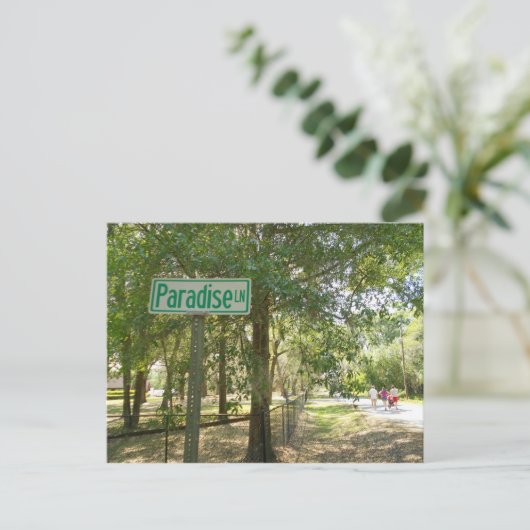 Paradise Lane Florida Postkarte (Stehend Vorderseite)