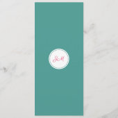 Paradise Monogram Tropical Menus Menükarte (Rückseite)