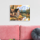 "Paradise Mountain Zuhause" Leinwanddruck (Insitu (Wohnzimmer))
