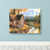 "Paradise Mountain Zuhause" Leinwanddruck (Insitu (Holzboden))