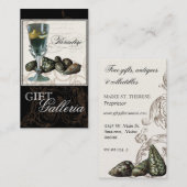 Paradise Muscheln Schwarzer Creme - Geschenkartike Visitenkarte (Vorne/Hinten)