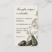 Paradise Muscheln Schwarzer Creme - Geschenkartike Visitenkarte (Rückseite)