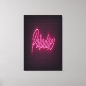Paradise Neon Light Leinwanddruck (Vorderseite)