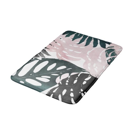 Paradise Palm Fronds Badematte (Schrägansicht)