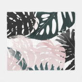 Paradise Palm Fronds Fleecedecke (Vorderseite (Horizontal))