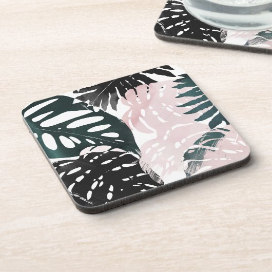 Paradise Palm Fronds Getränkeuntersetzer (Linke Seite)