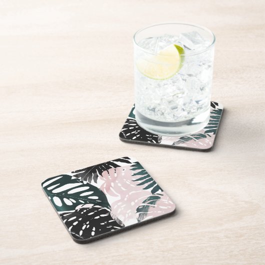 Paradise Palm Fronds Getränkeuntersetzer (Rechte Seite)