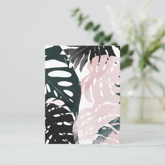 Paradise Palm Fronds Postkarte (Stehend Vorderseite)