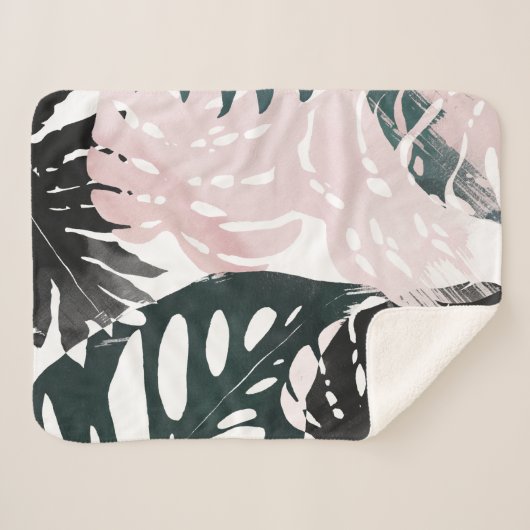 Paradise Palm Fronds Sherpadecke (Vorderseite (Horizontal))