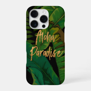 Paradise Palm Hawaiian Aloha- Multi und Gold iPhone 16 Pro Hülle
