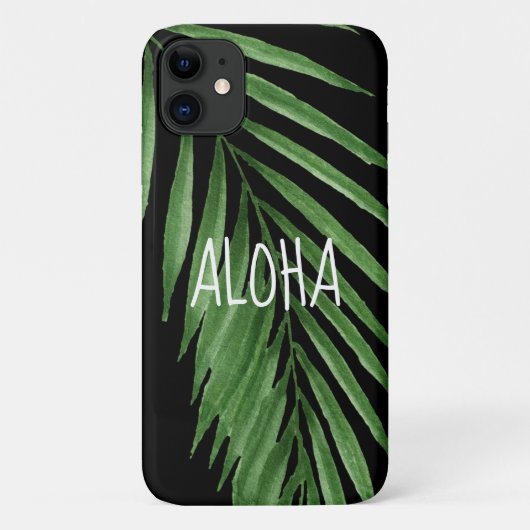 Paradise Palm Hawaiian Tropical - Schwarz Case-Mate iPhone Hülle (Rückseite)