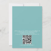 Paradise Palms Tropical Beach QR Code Wedding Einladung (Rückseite)