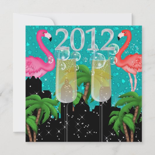 Paradise Party in Style Bright Lights - SRF Einladung (Vorderseite)