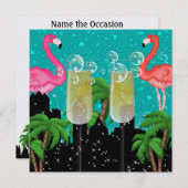 Paradise Party in Style Bright Lights - SRF Einladung (Vorne/Hinten)