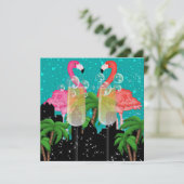 Paradise Party in Style Bright Lights - SRF Einladung (Stehend Vorderseite)